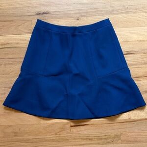 J Crew Women's Blue Flared Skirt - Classic